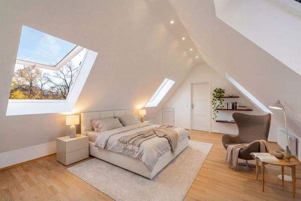 Schlafzimmer mit Bad en suite (Visualisierung)