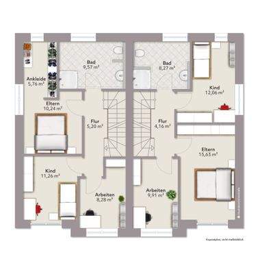 Grundriss Obergeschoss Muster