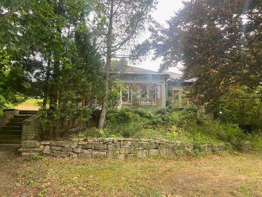 Blick zum Bungalow von Norden