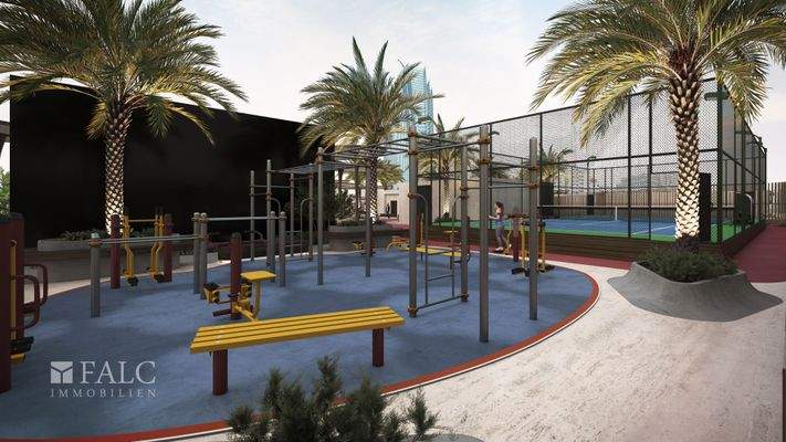 Spielplätze auf der Dachterrasse 