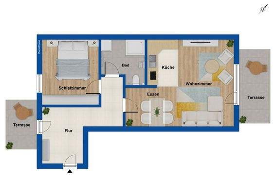 Grundriss Erdgeschosswohnung