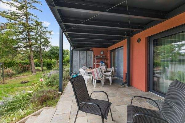 Überdachter Sitzbereich