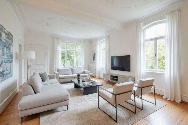 Einrichtungsbeispiel Wohnzimmer, KI-generiert