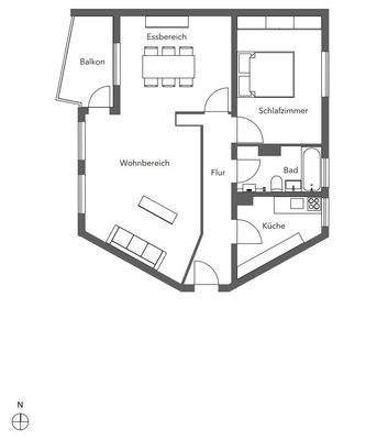 Wohnung Nr. 08, 2. Obergeschoss Mitte