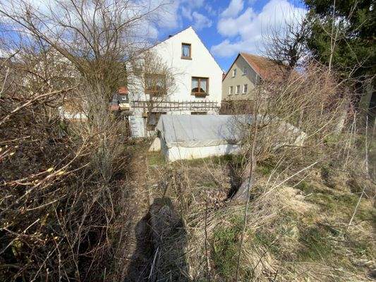 Rückansicht mit Pool