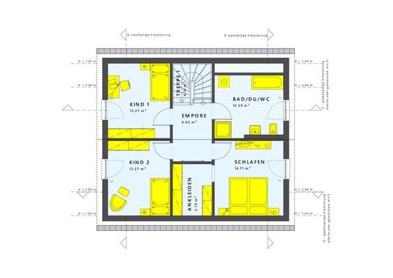 Gestaltungsbeispiel Grundriss  DG