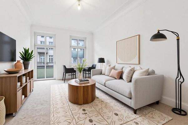 Wohnzimmer KI Visualisierungsbeispiel