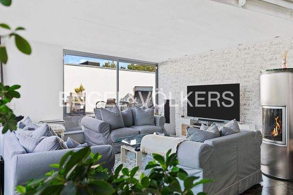 Wohnzimmer mit Kaminofen