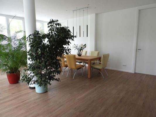 Teilmöblierter Wohn- und Essbereich