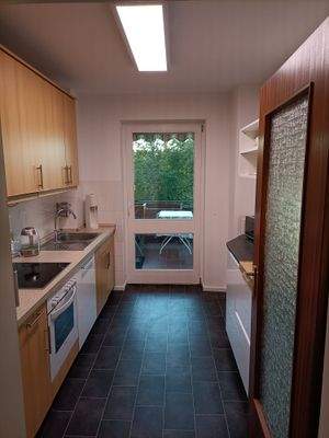 Küche vom Flur aus gesehen