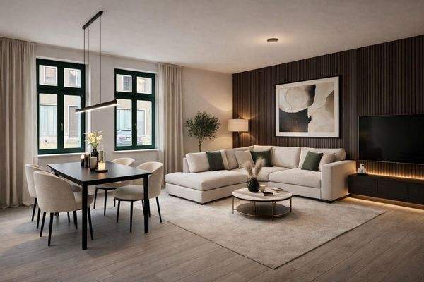 Wohnzimmer EG Einrichtungsbeispiel