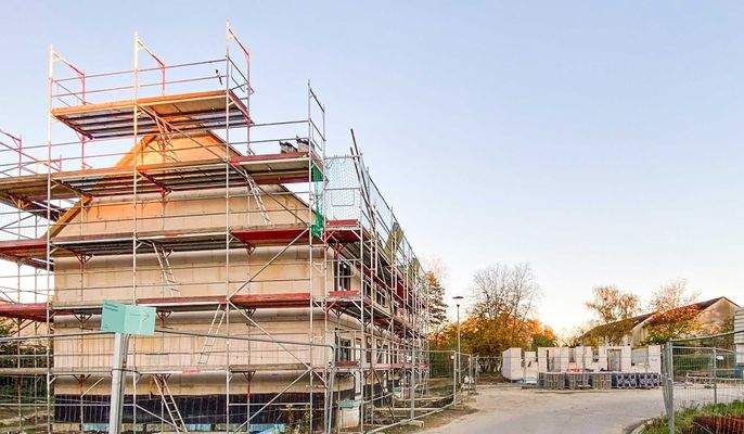 Blick in die Baustelle