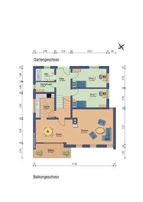 Grundriss (Darstellung und Maßangaben sind ohne Gewähr)