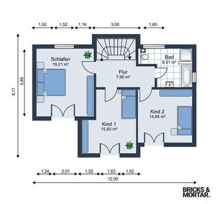 Grundriss Obergeschoss