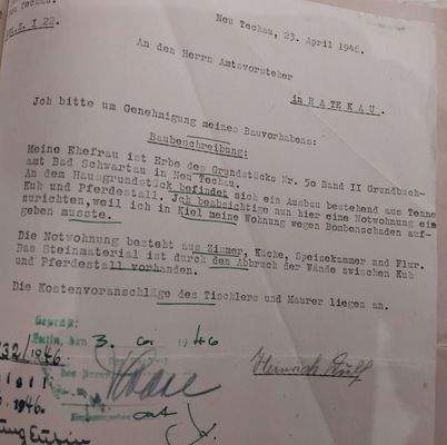 Baubeschreibung 1946