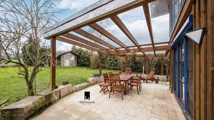 Überdachte Terrasse mit Südausrichtung | Wohneinheit Nr. 3