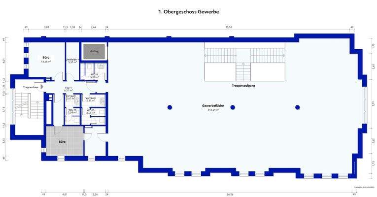 1. Obergeschoss Gewerbe