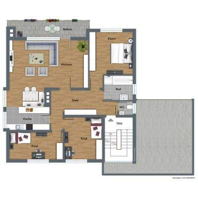 Grundriss 1. und 2. OG