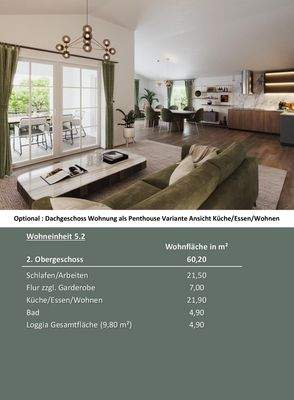 Wohnfläche Wohnung 5.2