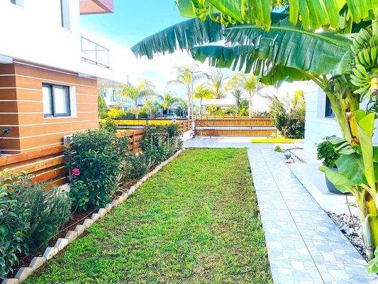 Furnished Semi-Detached Villa with Shared Pool in Gazimağusa