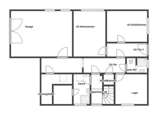 Grundriss Skizze 1. UG
