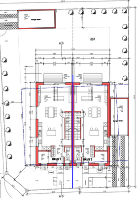 Grundstück mit Planung 2 DHH EG