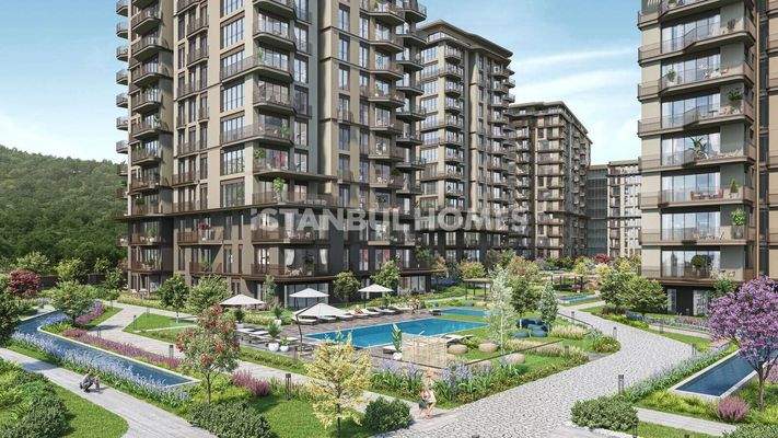 Stylish Apartments in a Project with Amenities in Sariyer Istanbul