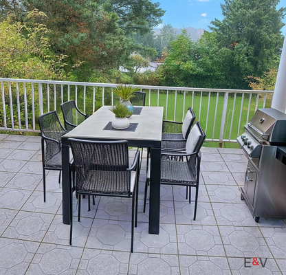 Bemöbelung der Terrasse