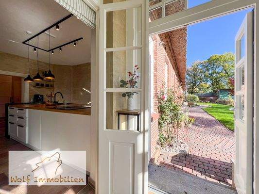 Küche direkt an der Terrasse