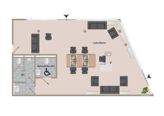 Grundriss Ladenfläche