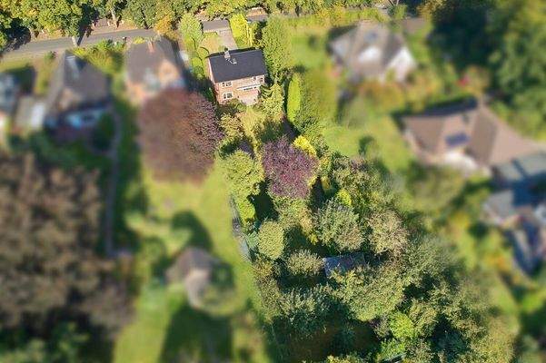 Drohnenansicht Gartenseite