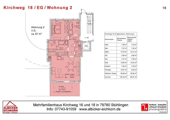 Grundriss Whg. 2 EG