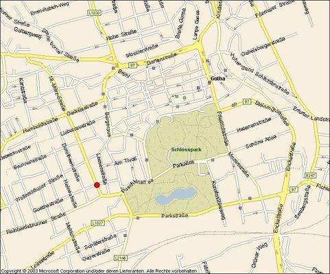 Auszug aus dem Gothaer Stadtplan