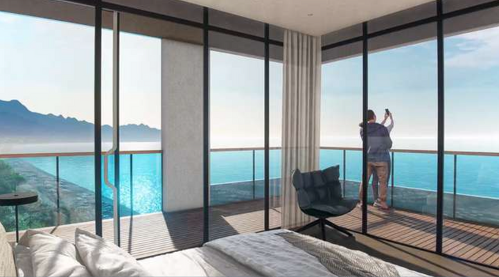 Alle Apartments haben Meerblick