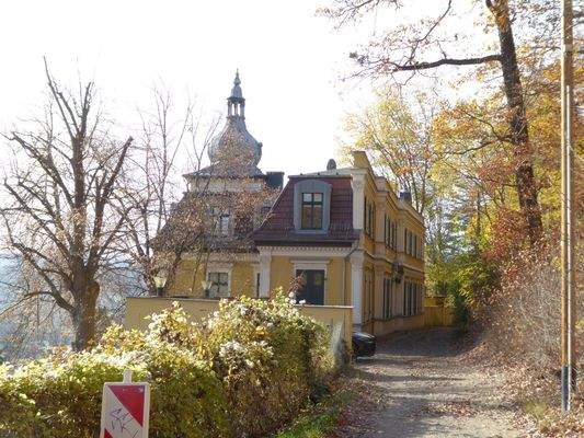 Seitenansicht von der Zufahrtsstraße &quot;Unterm Hain&quot;