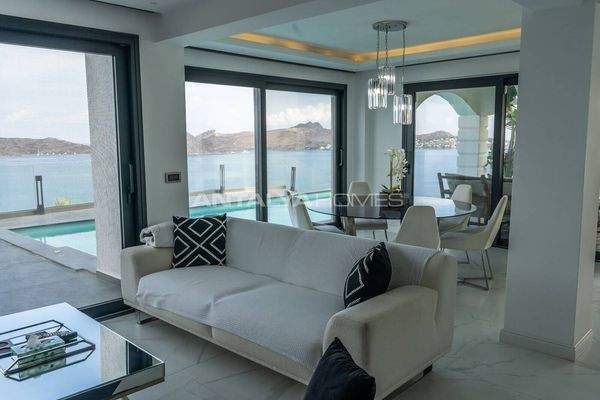 Marina and Sea View House in Bodrum with Pool