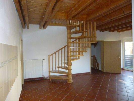 Wohnessbereich Aufgang zum Studio