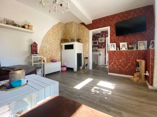Wohnzimmer mit Umluftofen