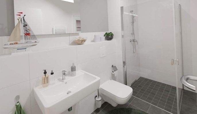 Modernes Tageslichtbad