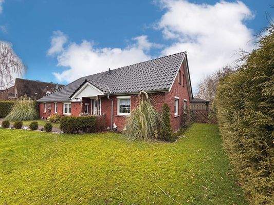 Frontalansicht des Hauses 