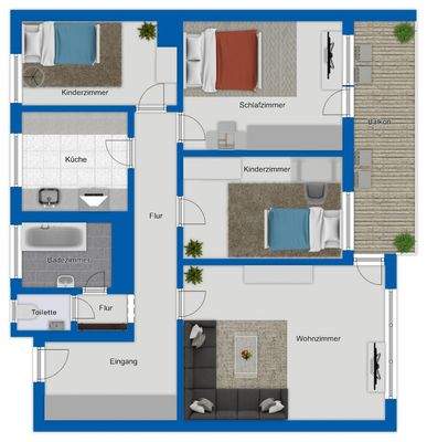 Grundriss 2. Obergeschoss