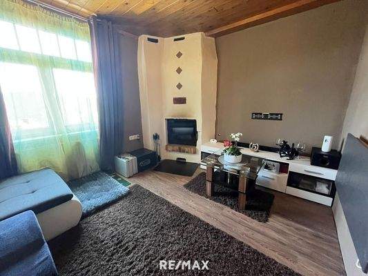 Wohnzimmer mit Kaminofen