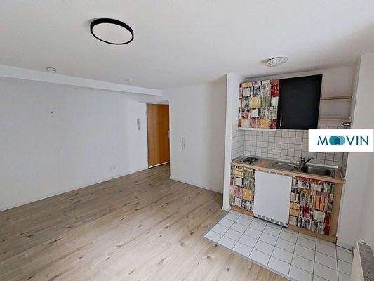 Ansicht IV: Wohn - und Essbereich mit offener Küchennische