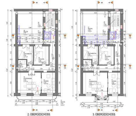 Grundriss 2. und 3. OG