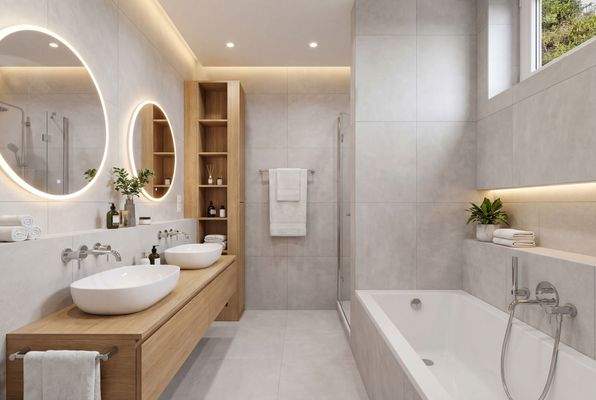 Helles, gepflegtes Bad (visualisiert)