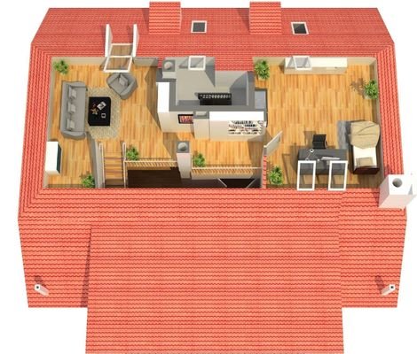 Grundriss Studio - visualisiert