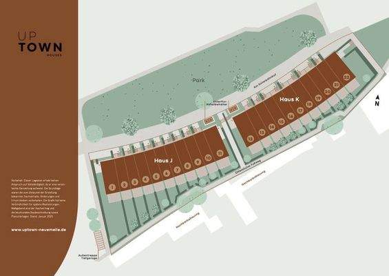 UP TOWN Houses - Lageplan