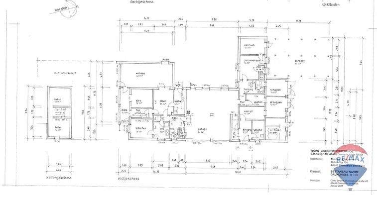 Erd und Kellergeschoos Zeichnung