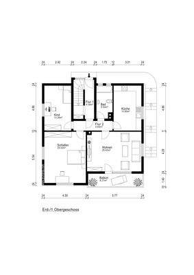 Grundrissplan Erd- und Obergeschoss