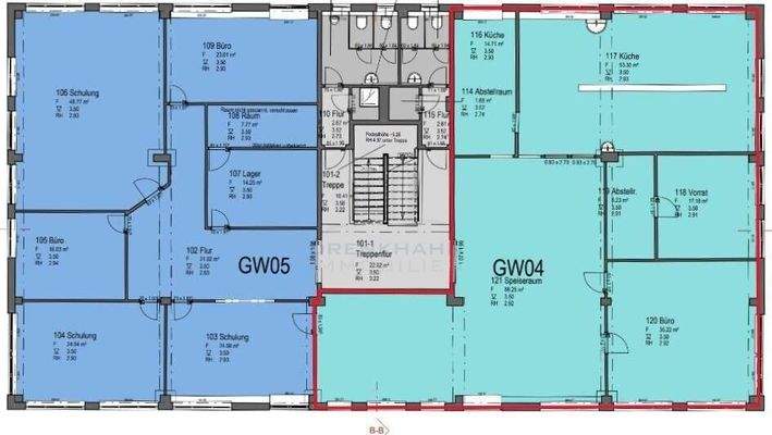 Grundriss Kantine 1. OG